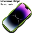 thumbnail image 5 of for iPhone 14 Pro Max Case Cute 3D Love Heart Curly Wave Shape Phone Cover Soft TPU Shockproof Full Camera Lens Protective Case for iPhone 14 Pro Max 6.7 Inch for Women Girl-Green, 5 of 12