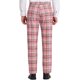 thumbnail image 3 of Pantalones de hombre Inspire Chic, de cuadros, con frente plano, cintura elástica y botón, 30 rosa, 3 of 7