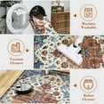 thumbnail image 2 of GlowSol 9'x12' Area Rug Vintage Medallion Print Rug, Non Slip Low Pile Boho Soft Floral Accent Rugs for Living Room Bedroom, Orange, 2 of 8