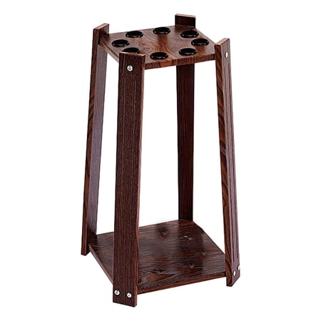 Billiard Cue Rack Display Floor Pool Cue Stand Stand Fishing Rod Pool Balls Rods Brown