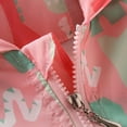 thumbnail image 4 of Esaierr Toddler Kid Girl Print Zip Jacket Hooded Trench Cute Punching Cardigan Windbreaker for 3-8T, 4 of 5