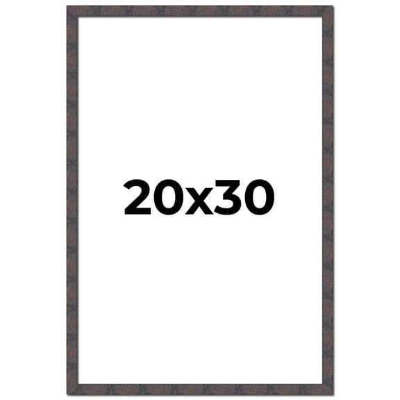 20x30 Frame Brown Rustic Lacquered Walnut Solid Wood Picture Frame Width | 0.875 Inch Moulding