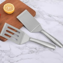 Homoyoyo Stainless Steel Round Handle Steak Spatula for Frying Pan Cooking Kitchen Tool