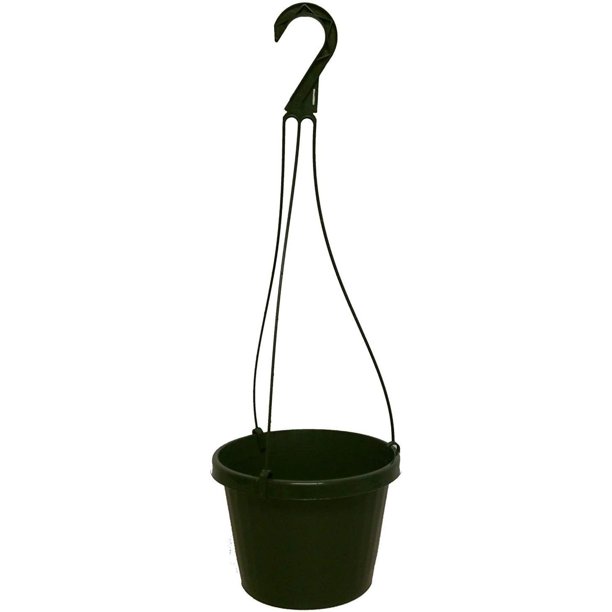 10 New 10 Inch Hanging Basket Plastic Nursery Pots Green Pots are