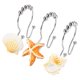 thumbnail image 2 of Juego De Ganchos Colgantes Con Forma De Concha De Estrella De Mar, Juego De Ganchos Colgantes De Acero Inoxidable, Juego De Ganchos Dobles Para Cortina Inevent HA025013-01, 2 of 7