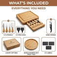 thumbnail image 6 of Charcuterie Board Set – Premium Bamboo Cheese Board with Slide-Out Drawer – Complete Hosting Set for Party Nights & Parties – Perfect Housewarming Gift and Wedding Gift for Couples, 6 of 7