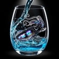 thumbnail image 4 of MMJ Sea Life Glass Tumbler Stemless Wine Cup Turtle Jellyfish Stingray Art Beach Themed Drinkware 3.54x3.15in Housewarming Gift, 4 of 5