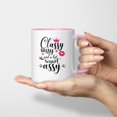 thumbnail image 2 of Classy Sassy a Bit Smart Assy Ceramic Coffee Mug Cute Birthday Present for Woman White Elephant Gift Exchange for Friend Coworker Boss Lady Wife Girlfriend Graduation Gift Tea Cup 11 oz Pink, 2 of 4