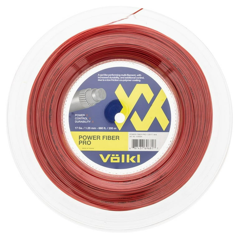 Volkl Power Fiber Pro Lava Tennis String Reel ( V29306_18G Red