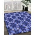 thumbnail image 2 of Ahgly Company Indoor Square Patterned Sky Blue Dress Blue Area Rugs, 3' Square, 2 of 6