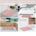thumbnail image 4 of Home Weavers Bell Flower Collection 100% Cotton Non-Slip Bathroom Rug Set Machine Washable Toilet Lid Cover, Bath Rug, Bathroom Rug, U Shaped Contour, Pink Color 4 Piece Bath rug set, 4 of 5