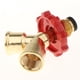 thumbnail image 3 of Adaptador en T de conexión de Gas propano, divisor, adaptador de Gas de aleación de Zinc, conector en T de conexión rápida para calentador, estufas de, 3 of 8