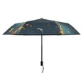 thumbnail image 3 of Astronaut Standing on The Volcano All Weather Umbrella Triple Folding Parasol 6 Ribs UV Protection Portable, 3 of 8