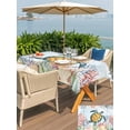 thumbnail image 4 of Outdoor Tablecloth with Umbrella Hole and Zipper, Coastal Sea Turtle Rectangle Table Cloth 60x120 Inch Waterproof Tablecloth, Marine Coral Jellyfish Starfish Oceans Picnic Table Cover for Patio, 4 of 7
