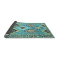 thumbnail image 2 of Ahgly Company Indoor Square Southwestern Light Blue Country Area Rugs, 8' Square, 2 of 4