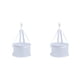 thumbnail image 3 of sweethay Cestas de lavandería Secado Bolsa de red cosmética Estante de almacenamiento de huevos de belleza Blanco Blanco 2Conjunto, 3 of 6
