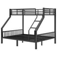 thumbnail image 6 of Leumius Twin XL Over Queen Metal Bunk Bed with Ladder and Slats Support for Adults Teens, Black, 6 of 10
