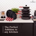 thumbnail image 2 of Cuisinel 5-Tier Pan Rack Silicone Coated Cookware Organizer for Cast Iron Skillets & Pots, 12.2" Black 2-Pack, 2 of 7