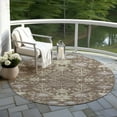 thumbnail image 6 of Addison Rugs Chantille Indoor/Outdoor Transitional Floral Brown Washable Round Rug, 8' x 8', 6 of 6