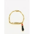thumbnail image 3 of Gold Yellow / White Baby Bracelet ID Kids Children Azabache Pulsera Oro Real - Prime Jewelry 269, 3 of 7