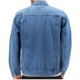 thumbnail image 2 of Men’s Cotton Button Up Casual Unlined Denim Classic Trucker Jean Jacket (Light Blue, XL), 2 of 3