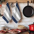 thumbnail image 6 of Navy Blue Grey Stripe Kitchen Towels Set of 4, Modern Art Horizontal Striped Absorbent Dish Towels for Kitchen, Microfiber Hand Towel, Quick Drying Tea Towel for Cleaning Decorative Dishcloths, 6 of 7