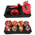 thumbnail image 4 of Ensemble de 8 Pcs Gyroscope Lanceur d'Éclatement Boîte de Rangement Portable Garçons Enfants Jouet Cadeau de Noël Ensemble Noir, 4 of 5