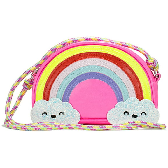 Claire's Girls Rainbow Purse, with Zipper Closure and Carrying Strap Backpack, Children's
