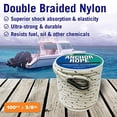 thumbnail image 4 of Premium Anchor Rope Double Braided Boat Anchor Line 100 ft White Marine Grade 3/8 Rope, 4 of 5