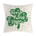 thumbnail image 4 of ZPAQI Saint Patricks Day Pillow Cover Square Linen Pillowcase Clover Letters Design, 4 of 7