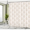 thumbnail image 4 of Ambesonne Damask Shower Curtain, Vintage Wildflowers Leaves, 69"Wx84"L, Pale Sepia, 4 of 4