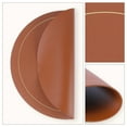 thumbnail image 5 of REGALWOVEN Placemats Set of 6 Faux Leather Placemats for Kitchen Dining Table Decor Washable Heat Resistant Table Placemats Wipeable Table Mat Brown 15*15in, 5 of 7