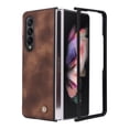 thumbnail image 2 of ELEHOLD for Samsung Galaxy Z Fold 3 5G 2021 Case, Skin Feeling Lightweight Durable PU Leather Anti-Slip Shockproof Slim Flip Case for Z Fold 3 7.6 inch, Brown, 2 of 7