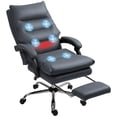 thumbnail image 3 of Vinsetto Vibration Massage Office Chair with Heat, Recining Back, Footrest, Microfibre Comfy Computer Chair, Dark Gray, 3 of 10