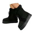 thumbnail image 3 of YLYL Women Winter Platform Snow Boots Lace up Fur Lined Cozy Warm Mid Calf Shoes, 3 of 9