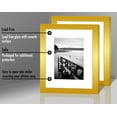 thumbnail image 4 of 8 x 10 Gold Colored Picture Frame - Display Photos 5 x 7 with Mat or 8 x 10 without Mat, 4 of 7