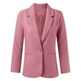 thumbnail image 3 of Women's Button Pockets Cardigan Formal Suit Long Sleeve Lapels Business Jacket Coat plus Size Womens Outdoor Vest Business Casual Jacket Western Fashion Womens Anorak Jacket Womens Denim Jackets, 3 of 6