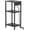 Black3, variant on Creso hom Side Table with Charging Station, Tall End Tables Living Room, 30 Inch Skinny Night Stand with Storage, Small Bedside Tables for Bedroom, Office, Dorm, Hallway, Rustic Brown