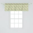 thumbnail image 2 of Ambesonne Spring Window Valance, Greenish Meadow Plants Herbs, 54" X 18", White Lime Green and Pink, 2 of 3