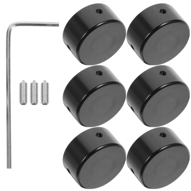 RENACLIPY Lot de 6 Pédale d'Effet Guitare Topper Footswitch Protection en Aluminium Rond Compact pour Guitaristes