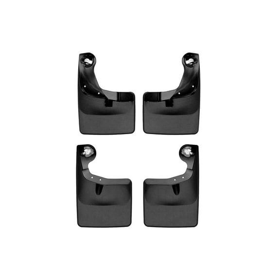WeatherTech Custom No Drill Splash Guard MudFlaps compatible with 2021-2024 Ford F-150, Front & Rear Set - Black