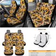 thumbnail image 3 of Yuyamidu Bee Car Seat Cover Full Set of 15 Sunflowers Steering Wheel Cover Seat Belt Covers Trash Can Air Vent Organizer Box Rear View Mirror Cover Coasters Key Chain Car Interior Accessories, 3 of 7