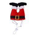 thumbnail image 1 of Pet Party Dog Cat Caps Christmas Flannelette With Windproof String Design Elastic Band Cute Red Hat, 1 of 10