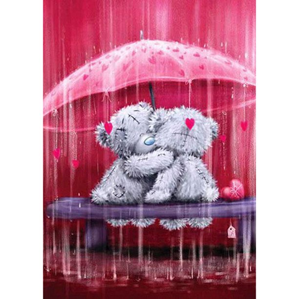 Pintura de diamante (DB2025) 5D DIY Bear Square Art Kit Dibujo de diamantes de imitación 40x50cm FLhrweasw Nuevo
