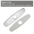thumbnail image 4 of 10 Inch Sink Faucet Hole Cover, Stainless Steel Oval Deck Plate Faucet Escutcheon Sink plate, Silver Tone, 4 of 7