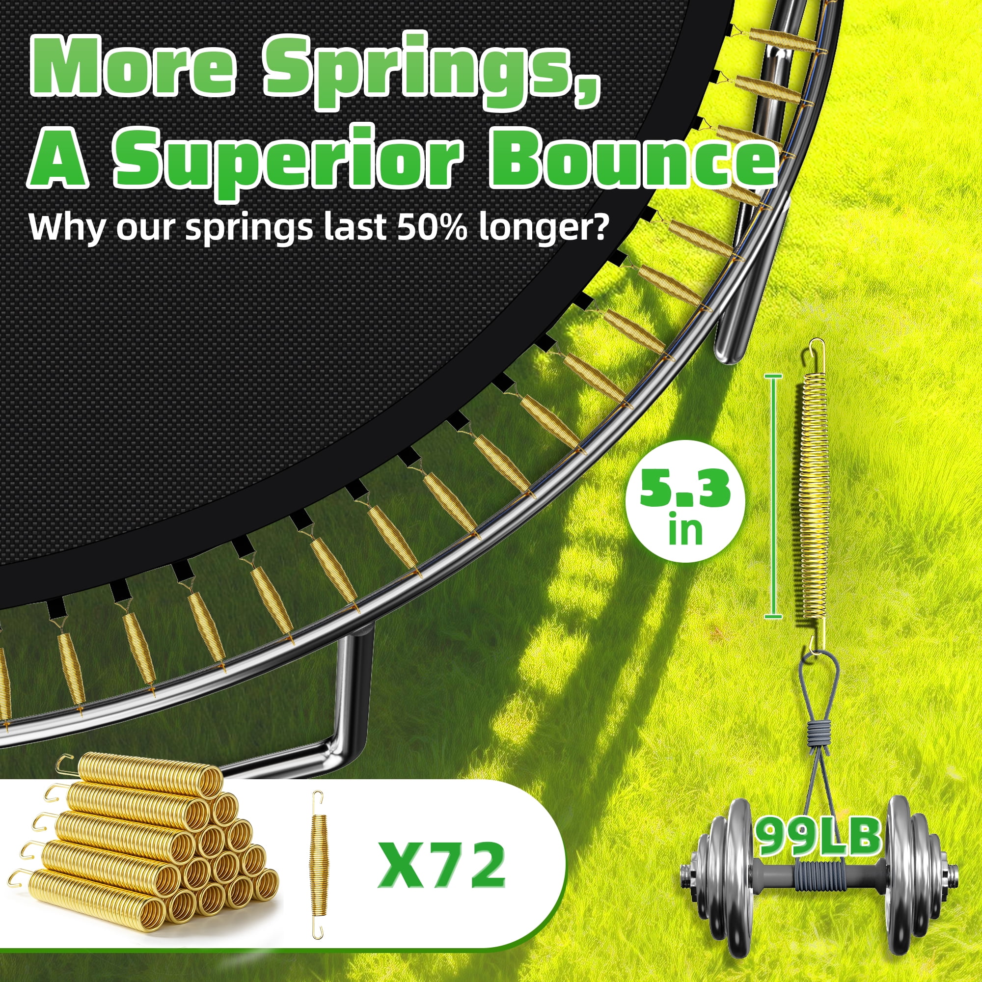 FIZITI Trampoline,1000LBS 12FT 14FT 16FT Trampoline with Enclosure Net, Basketball Hoop, Light, Sprinkler, Socks, Outdoor Heavy Duty Round Trampoline for 4-5 Kids Adults