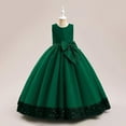 thumbnail image 2 of EnJoCho Flower Girls Formal Pageant Comunion Princess Wedding Gown, Long Tulle Lace Dance Ball Elegant Bridesmaid Dress for Kids, 2 of 7