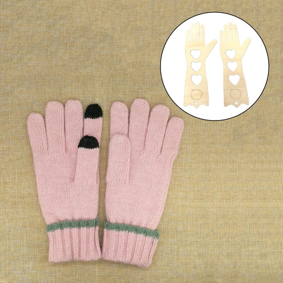 1 Pair DIY Wooden s, Gloves s, Display Tool Handmade, Hand Knitting Stretchers Board, Gifts for Beginners, Adults S