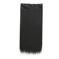 thumbnail image 1 of 23.6 Inch Hair Extension Straight Clip in Synthetic Hair Extensions with 5 Clips Per Hairpiece for Women Girls, 1 of 6