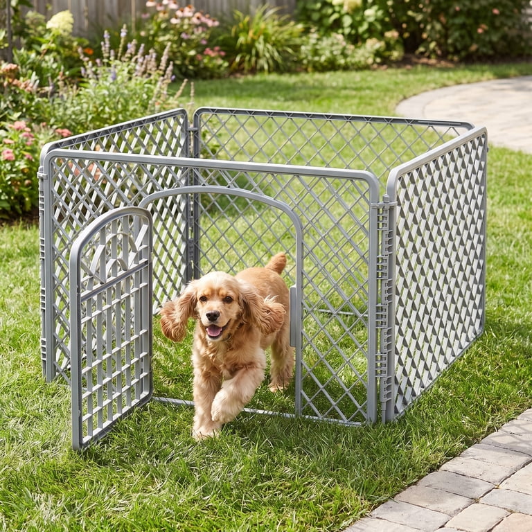Vibrant Life 4-Panel Plastic Playpen, 24" Tall photo 4